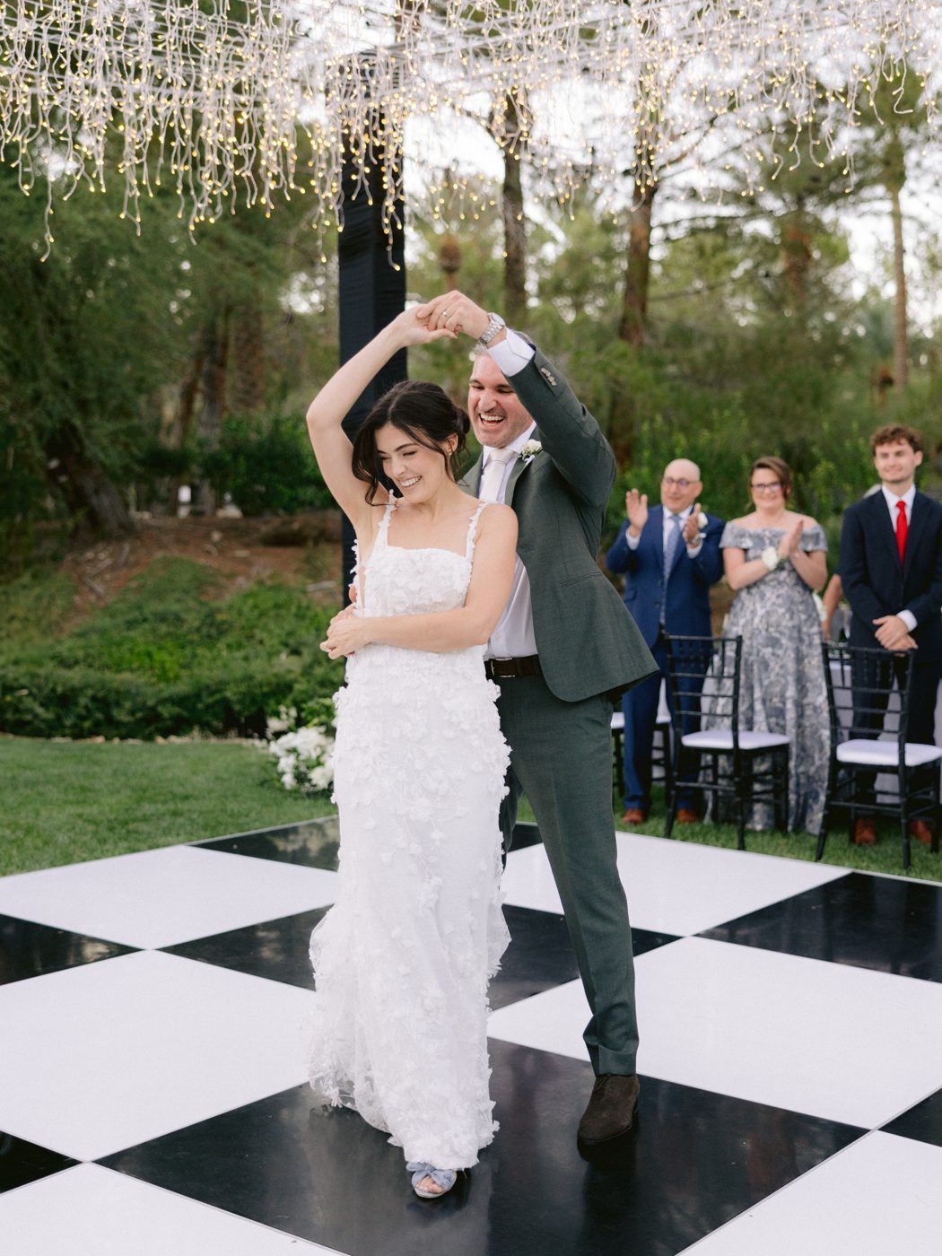 Ashley and Eric first dance twirl