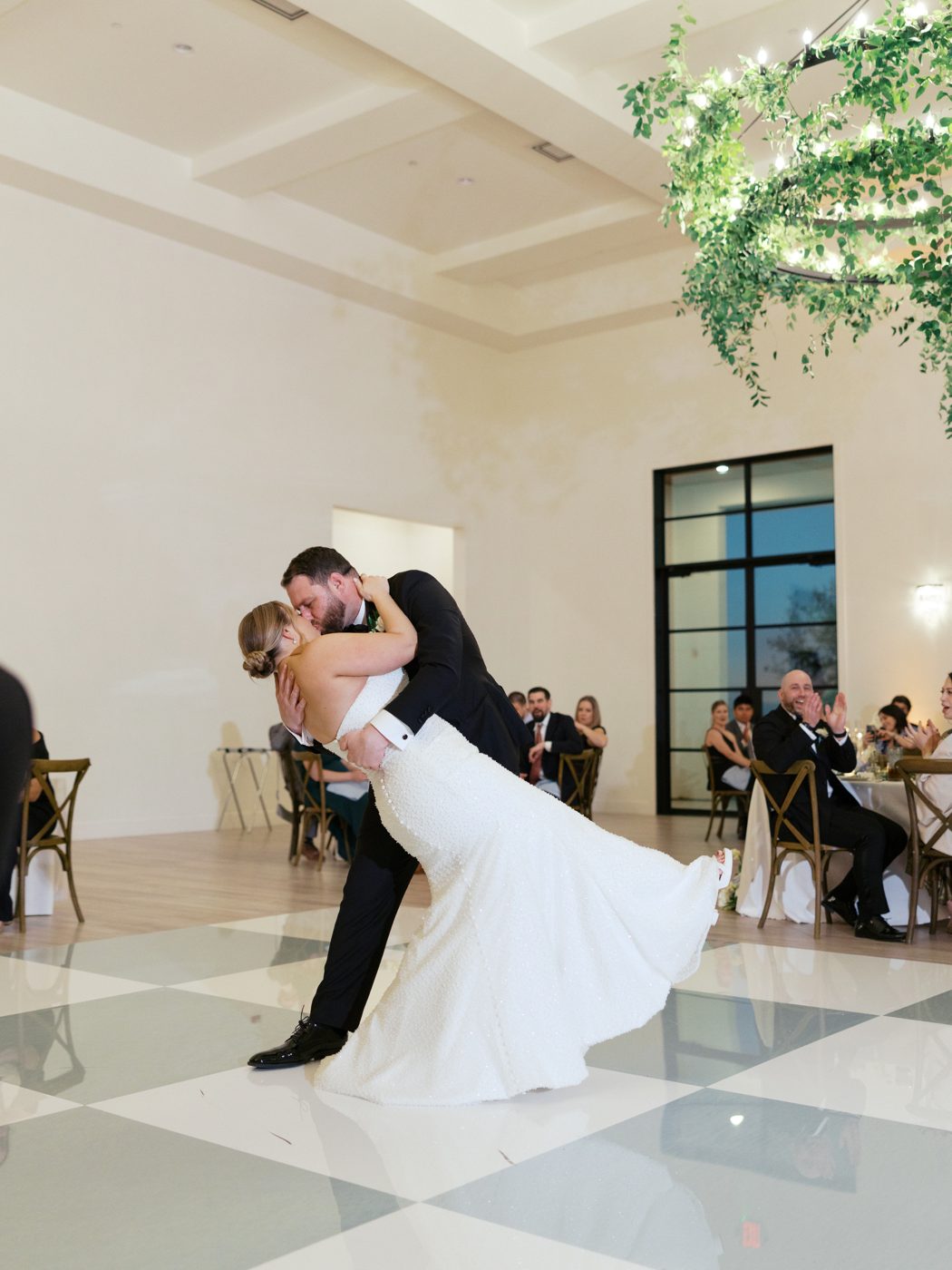 Elisabeth and Alex first dance dip